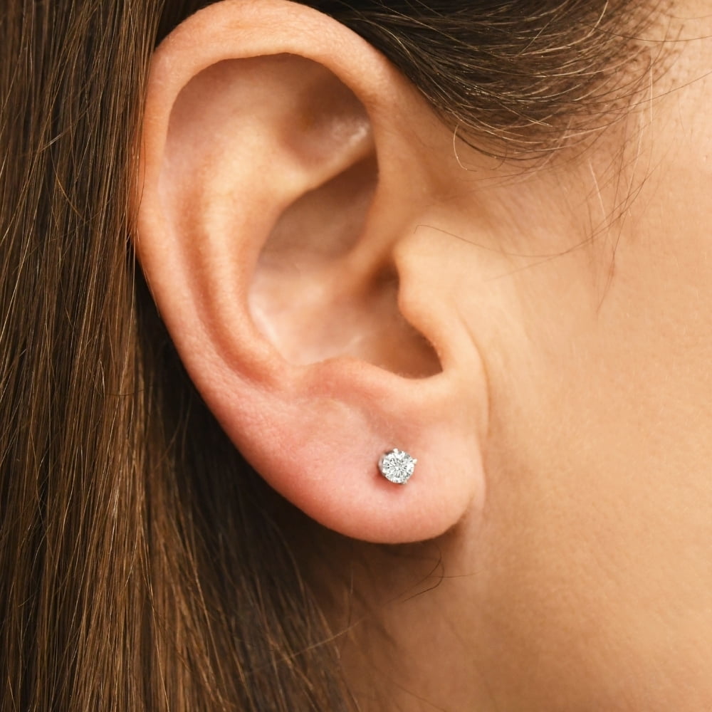 Pompeii 1/3 ctw 14k White Gold Diamond Stud Earrings (G/H,I2-I3)