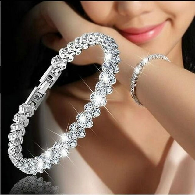 Fiecerwolf Crystal Diamond Bracelet in Sterling Silver