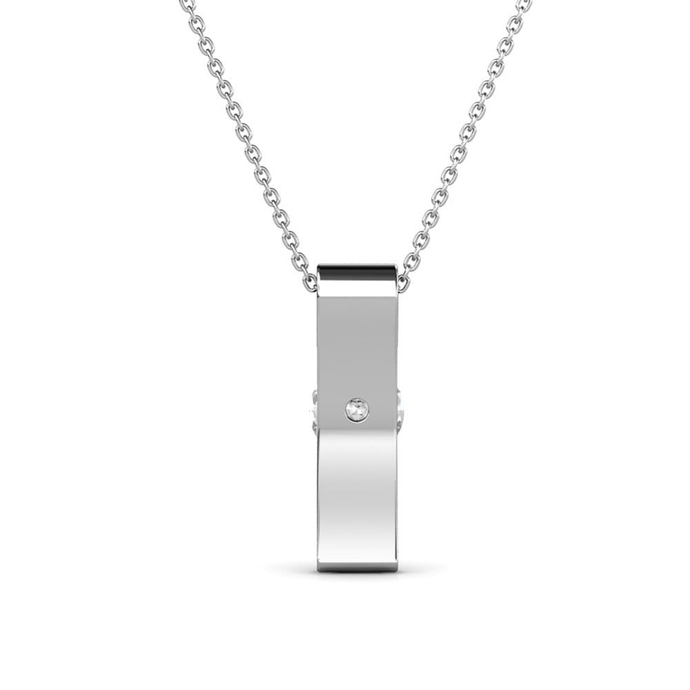 Cate & Chloe Nailea 18k White Gold Plated Pendant Necklace with Swarovski Crystals Gift for Women