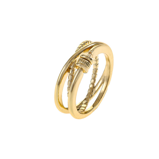 Believe by Brilliance 14KT Gold Flash Plated Ring, Fidget Spin Feature, 1 Piece