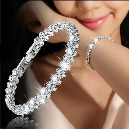 Fiecerwolf Crystal Diamond Bracelet in Sterling Silver