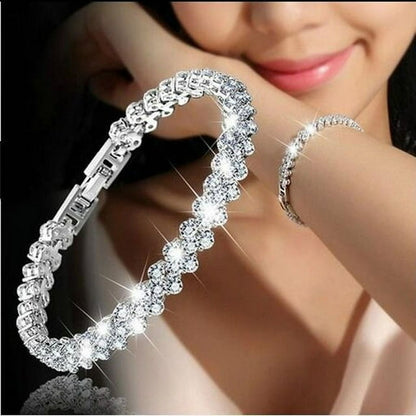 Fiecerwolf Crystal Diamond Bracelet in Sterling Silver